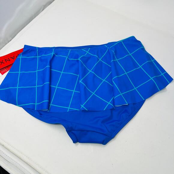 NEW! Spanx Swim Bottoms Bikini Trim Coverage Shapewear Beach Resort Blue - 8 - Picture 4 of 5